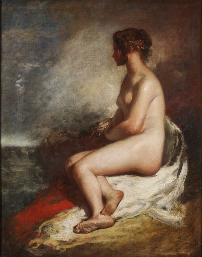 Studie van een zittende naakt door William Etty